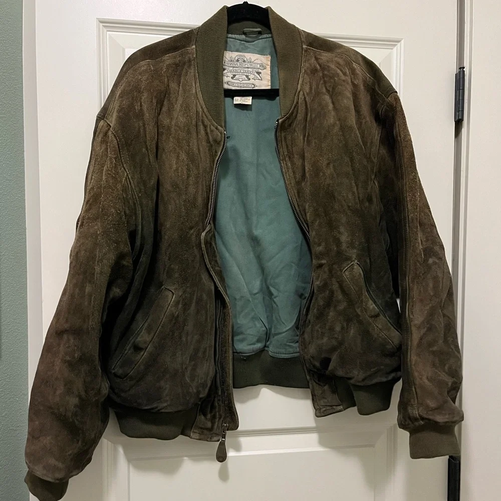 Banana Republic Brown Suede Bomber Jacket